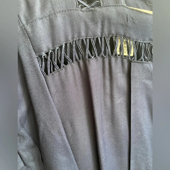 SARAH  ELIZABETH pleated navy blue maxi buttoned back closure sz 10 - Picture 11 of 11